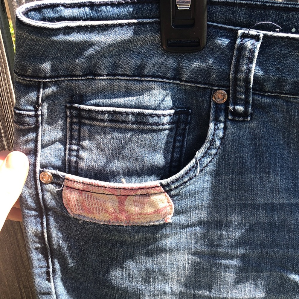 Indigo Thread Co. Patchwork Cropped Pants - image 5